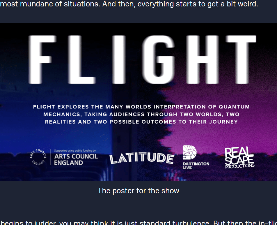 “FLIGHT” – Assembly, Edinburgh Fringe&nbsp;★★★★☆
